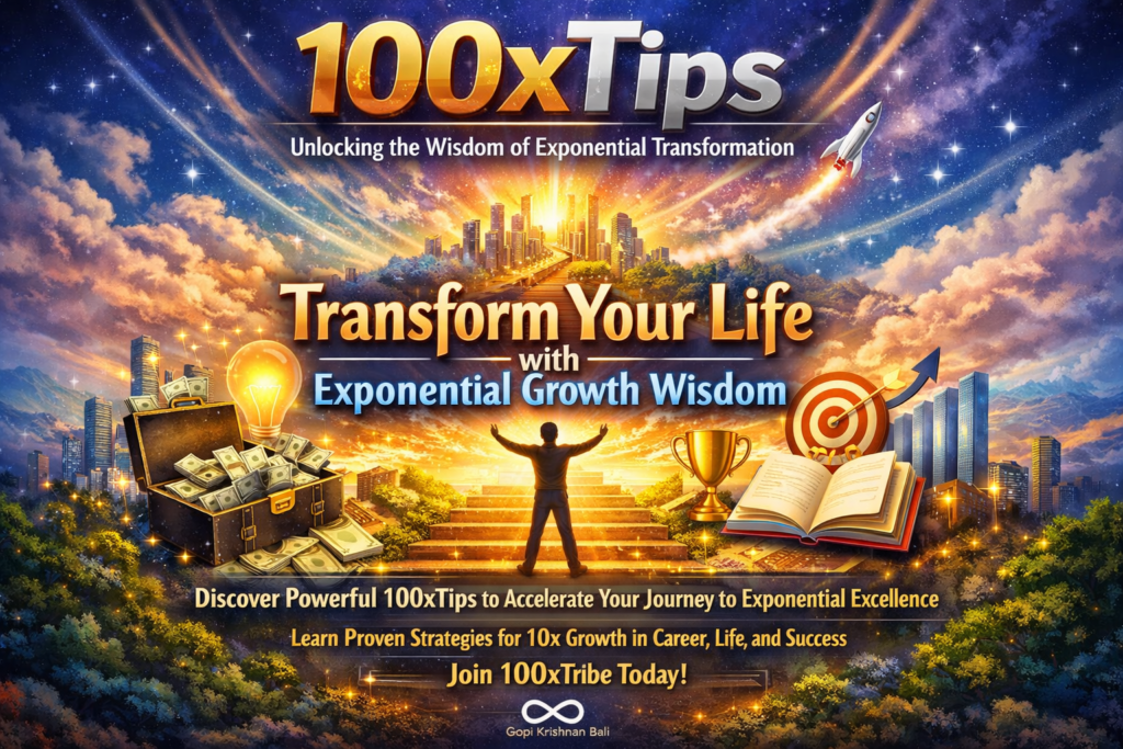100x Tips, Techniques, Tasks and tricks for 100x Potential